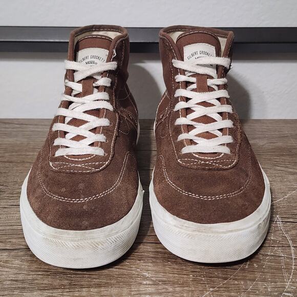 Vans Gilbert Crockett High Decon Men’s Skate Shoes Sneakers Size 9 Brown - Picture 2 of 9